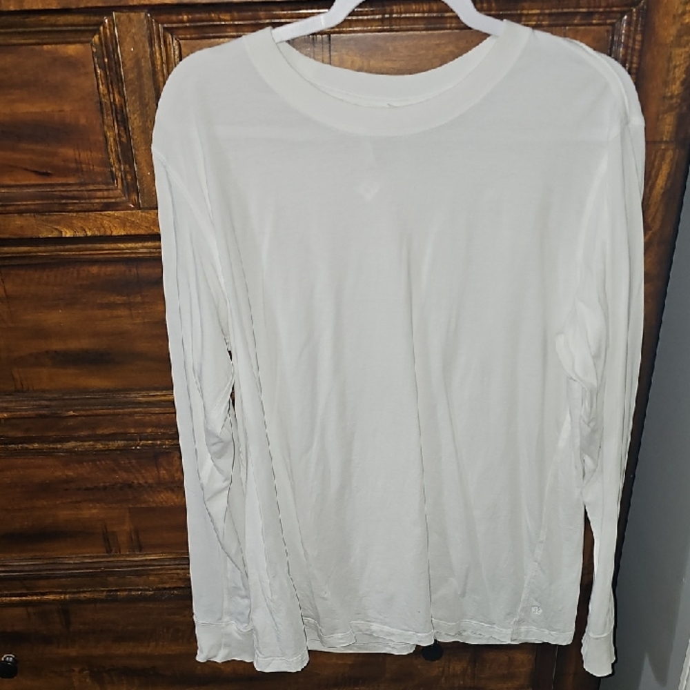 Lululemon White Long Sleeve Cotton Shirt. Sz 8!!